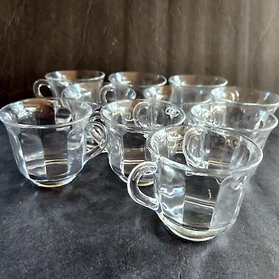 Buy 1940's Imperial Glass Replacement Punch Bowl Cups Clear Ribbed Glass 10-Cups • 27.95£