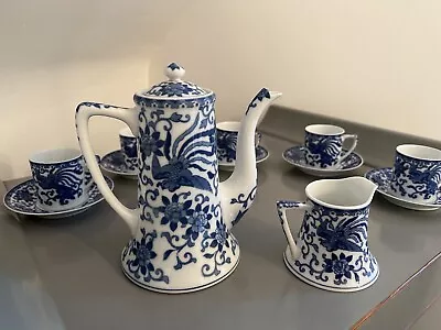 Buy Unusual Noritake Chocolate Coffee Set Vintage Art Deco Chinoiserie Japan Child ? • 85£