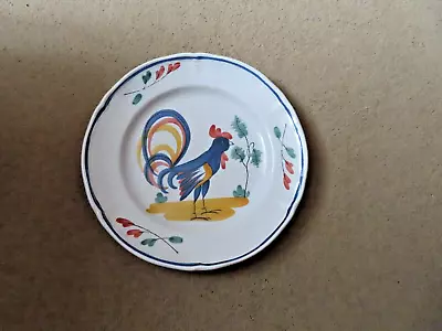 Buy Vintage Pornic Pottery Rooster Plate France • 6£