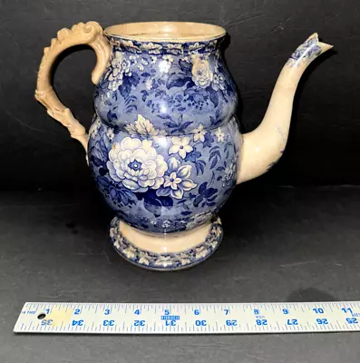Buy Vintage 19th Century Blue Willow Transferware Pitcher *no Lid* Rare Estate Find! • 1,397.89£