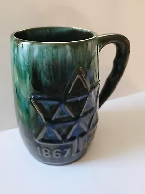 Buy Blue Mountain Pottery Canadian BMP Canada Centennial Mug 1867-1967 Green Drip • 18.64£