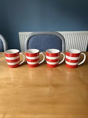 Buy T G Green Cornishware 4x Red 12oz Mugs *2* • 59.99£