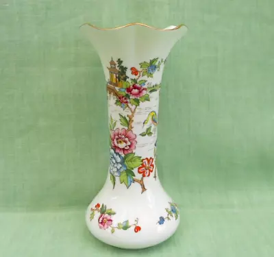 Buy Vintage Crown Staffordshire Fine Bone China  Pagoda  Vase - 20 Cm (8 ) Tall • 8.99£