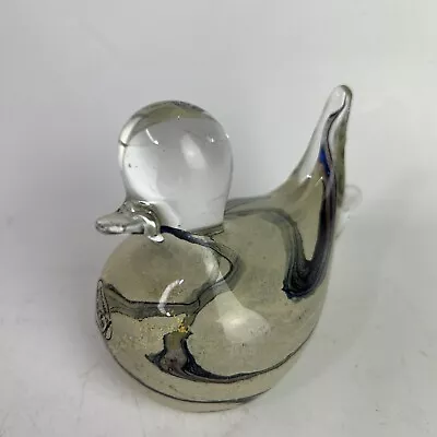 Buy Vintage Mtarfa Malta Art Glass Duck Paperweight Signed • 12£