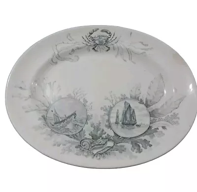 Buy Doulton Burslem Oceana Meat Fish Platter C1885 Rare Aesthetic Movement  • 49.99£