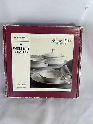 Buy Vintage Blue Hill By Noritake 3x Dessert Plates. BNIB. Unused. Fine China. • 12.99£