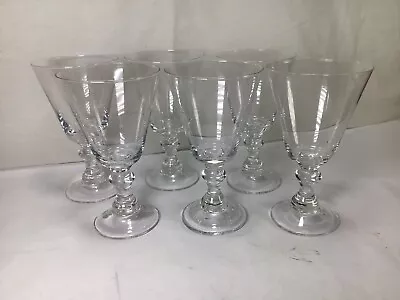 Buy OO45 Vintage  Antique Circa 19th Century Crystal Hand Blown Wine Glass Set Of 6 • 195.71£