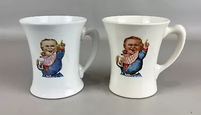 Buy 2 Antique Cauldon Ware HIRE'S Root Beer Advertising Pottery Mugs • 65.23£