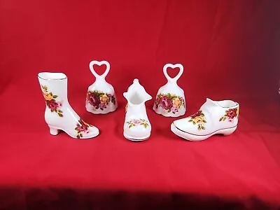Buy Beautiful Vintage 5 Pieces Of Fine Bone China  Cottage Rose  Collection Retro  • 9.99£