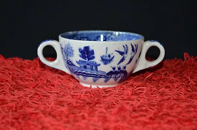 Buy Buffalo China Vintage White And Blue Old Willow 2 Handled Loving Cup • 15£