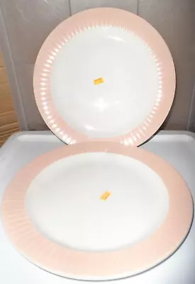 Buy 2 Poole Pottery Candia Exclusively For Debenhams Pink Beige 26cm Dinner Plates C • 12.99£
