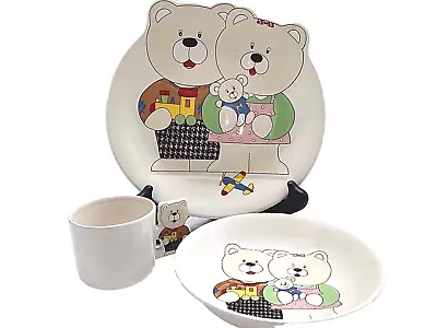 Buy Children Kids DinnerWare Mikasa Playtime Bears 3-Pc Set Plate Bowl & Cup C4003 P • 14.24£