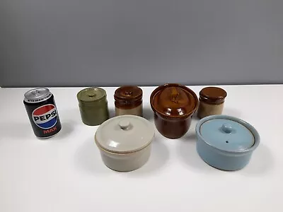 Buy A Mixed Collection Of Six Lidded Stoneware Pots - Moira • 9.50£