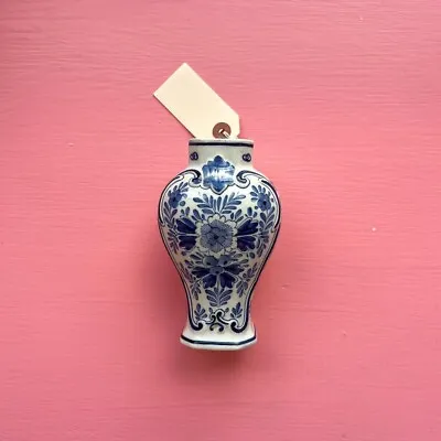 Buy Antique Delft Vase Flowers Small 1889 13cm • 90£