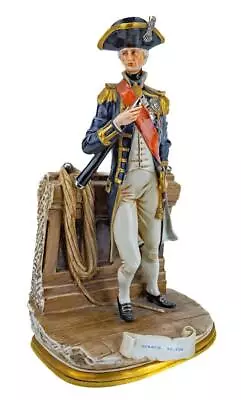 Buy Rare Vintage Capodimonte Signed Porcelain Figure Of Lord Admiral Horatio Nelson • 793.56£