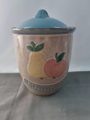 Buy SCHEURICH POTTERY Pale Blue  With Apple & Pear Motif 'Rumtopf' Jar • 17£