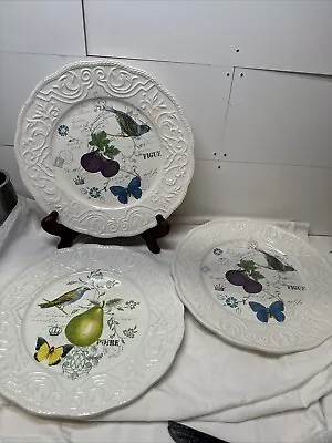 Buy Mikasa Dinnerware Antique Countryside Fig Dinner Plate 10.75  Set Of 3 • 27.96£