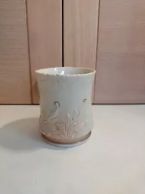 Buy Antique Locke & Co Worcester Blush Ivory Gilded Acanthus Leaf Sml Porcelain Vase • 15£