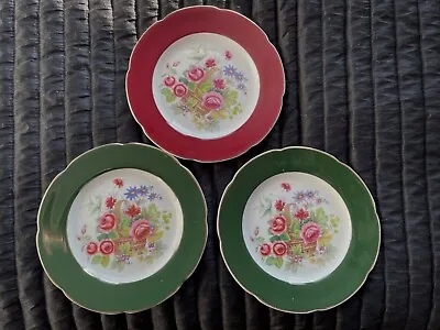 Buy 3 X Vintage Royal Grafton Bone China Plate 6.5  Diameter - Flower Design • 5£