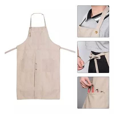 Buy Pottery Apron For Women Men Kitchen Cooking Water Resistant With Pockets • 19.62£