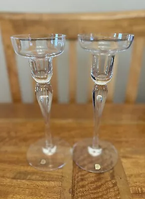 Buy Dartington Glass - Tall Candle Holders - Height: 8” • 15£