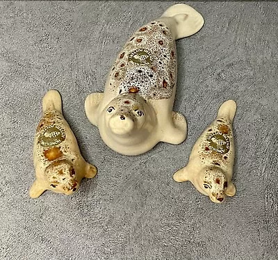 Buy Fosters Pottery Honeycomb Seal X 3 With Labels Vintage Collectible Figures • 29.99£