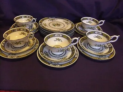 Buy Coalport  French Noble  Pattern Bone China 5 X  Breakfast Plates  &  5 X Trios • 50£