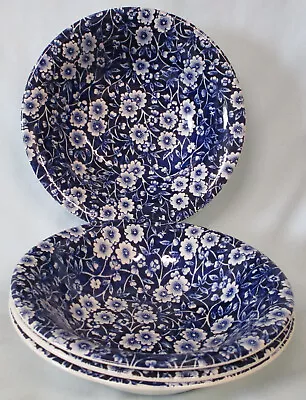 Buy Crownford China Staffordshire Calico Blue Cereal Bowl 6 1/4 , Set Of 4 • 47.43£
