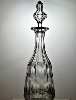 Buy Antique Rare Cut Glass Decanter With Stopper 14 1/2  - 15C • 59.99£