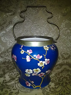 Buy Rialto Ware Porcelain Silver Biscuit Barrel Vase Jar • 20£