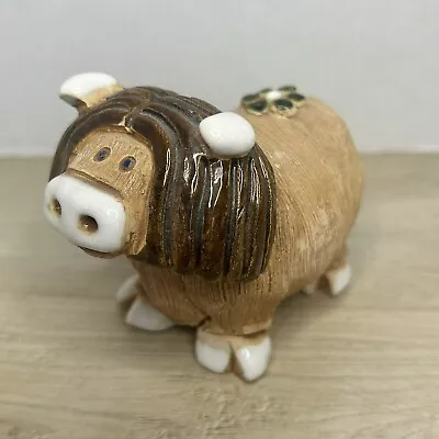 Buy Vintage Artesania Rinconada Highland Bull Cow Art Clay Figurine Uruguay Yak Ox • 16.77£