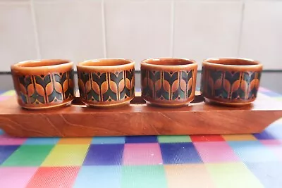 Buy Hornsea Pottery Heirloom Brown Egg Cups On Stand MCM, John Clappison • 15£