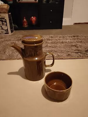 Buy Vintage Brown Biltons Gothic Teapot And Sugar Bowl • 6£