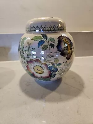 Buy Masons Paynsley Vase Ginger Jar Lid Pot Floral • 8£