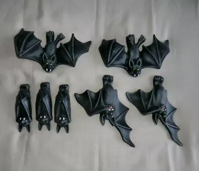 Buy Colony Of Seven Wall Hanging Vampire Bat Ornaments - Vintage • 38£