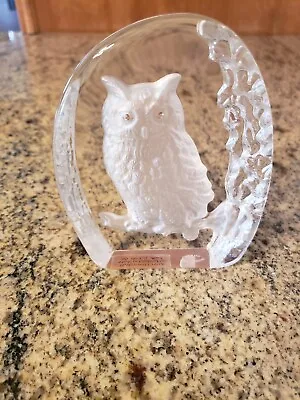 Buy Wedgwood Crystal Birds Danbury Mint Paperweight Owl Figurine - Made In England • 15.38£