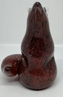 Buy Langham? Art Glass Paperweight Red Speckle Fox Figurine Ornament • 17£