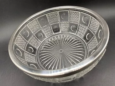 Buy Cut Glass Silver Plate Rim 8  Bowl - Fruit, Pot-poi, Table Display Or Big Trifle • 23.96£
