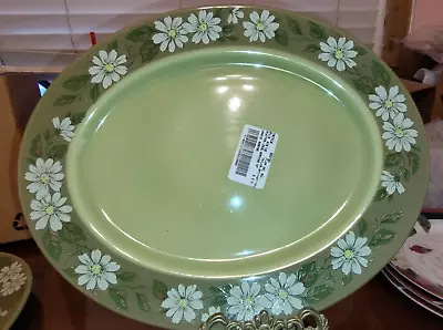 Buy Vintage Taylor Smith Taylor Ramekin Flor Del Sol Oval Serving Platter 13.5”x 11” • 26.14£