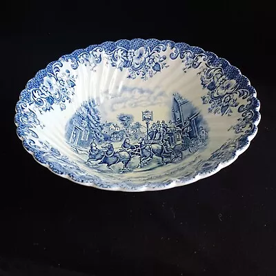 Buy Johnson Brothers  COACHING SCENES  Blue 8  Serving Bowl, MINT! • 23.33£