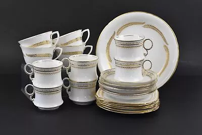 Buy 2 X White Bone China & Gold Tone Tea Sets - Royal Worcester & Royal Albert  • 24.99£