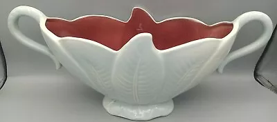Buy Vintage Large Arthur Wood Fall Design Leaf Two Handled Vase Red Interior • 6.99£
