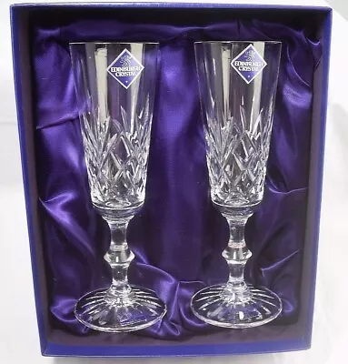 Buy Pair Of Edinburgh Crystal Tay Champagne Flutes Glasses 7.5 H (boxed) • 29.99£