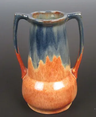 Buy Muncie (Indiana) American Art Pottery Vase Rare Form 126-12 Peachskin Drip Glaze • 349.47£