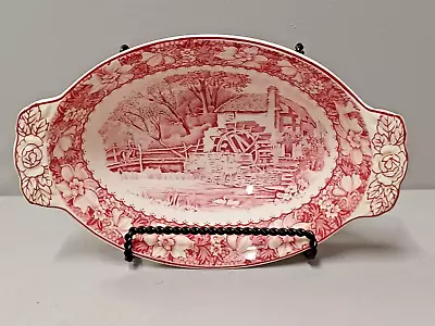 Buy Enoch Ralph Woods Burslem England Transferware Colonial Pink Bowl VTG • 18.55£