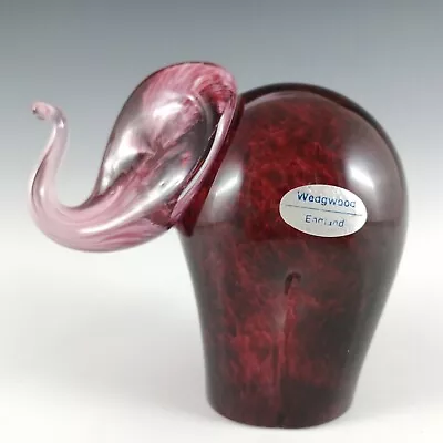 Buy LABELLED Wedgwood Speckled Pink Glass Vintage Elephant RSW405 • 45£