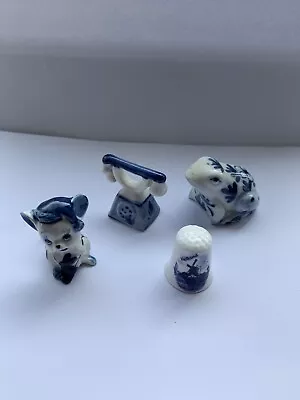 Buy Delft Blue And White Pottery Collection Of Miniatures • 6.95£