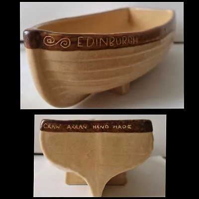 Buy Vtg Isle Of Arran Craw Pottery Scotland Rare Celtic Planter Boat Name Edinburgh  • 29.99£