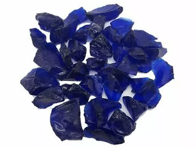 Buy 1KG Decorative COBALT BLUE Glass Chippings Events Garden Vases Graves Memorial • 10.99£