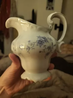 Buy Johann Haviland Creamer Blue Garland Floral Bavaria Germany Dinnerware Pitcher • 10£